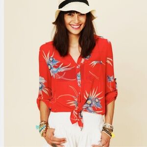 Free People Biscayne Boulevard Button down size small